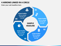 4 Arrows Linked in a Circle PPT Slide 1