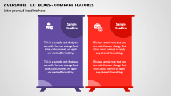2 Versatile Text Boxes - Compare Features PPT Slide 1