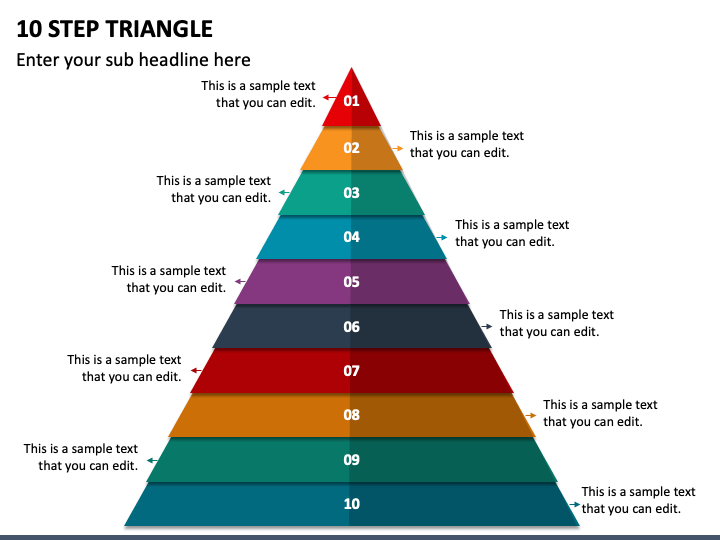 10 Step Triangle PPT Slide 1