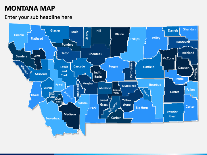 Montana Map PPT Slide 1