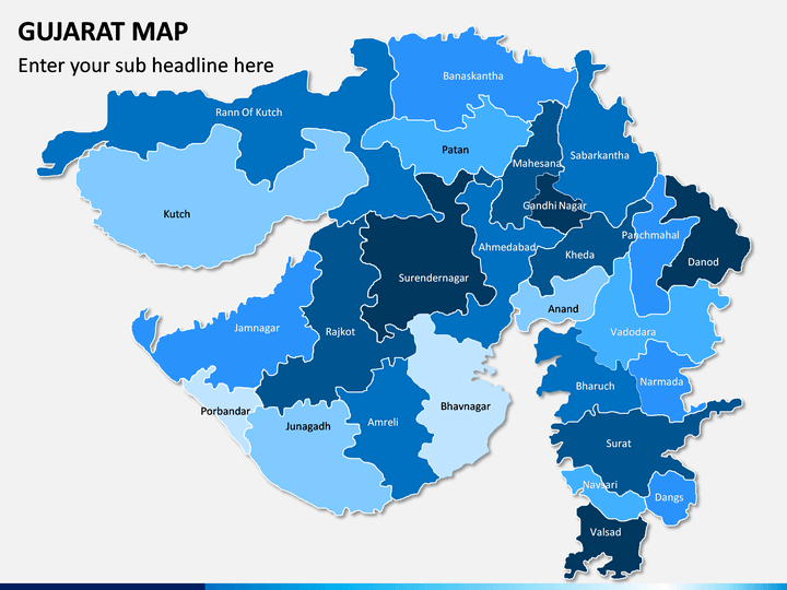 Gujarat Map PPT Slide 1