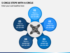 5 Circle Steps with A Circle PPT Slide 2