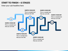 Start to Finish – 6 Stages PPT Slide 1