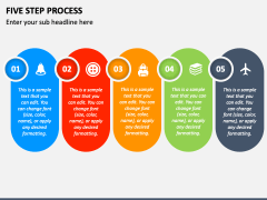 Five Step Process PPT Slide 2