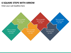 6 Square Steps With Arrow PPT Slide 2