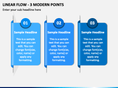 Linear Flow - 3 Modern Points PPT Slide 2