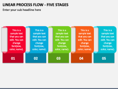 Linear Process Flow - Five Stages PPT Slide 1