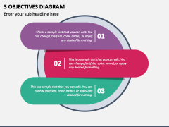 Free 3 Objectives Diagram for PowerPoint and Google Slides