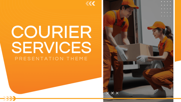 Courier Services Theme PPT Slide 1