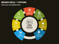 Broken Circle - 7 Options PPT Slide 1