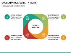 Overlapping Shapes – 4 Parts PPT Slide 2