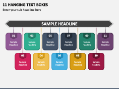 11 Hanging Text Boxes PPT Slide 2