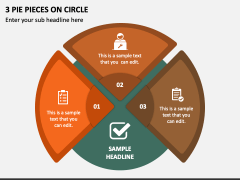 3 Pie Pieces On Circle PPT Slide 1