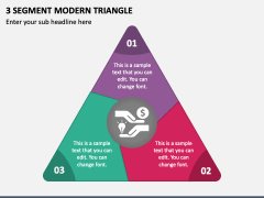 3 Segment Modern Triangle PPT Slide 1