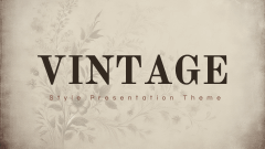 Vintage Style Theme PPT Slide 1