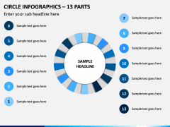 Circle Infographics – 13 Parts PPT Slide 1