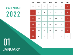 Calendar 2022 T5 PPT Slide 2