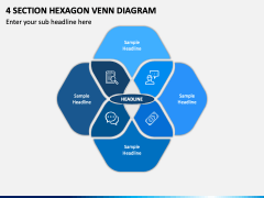 4 Section Hexagon Venn Diagram PPT Slide 1