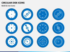 Circular Disk Icons PPT Slide 2