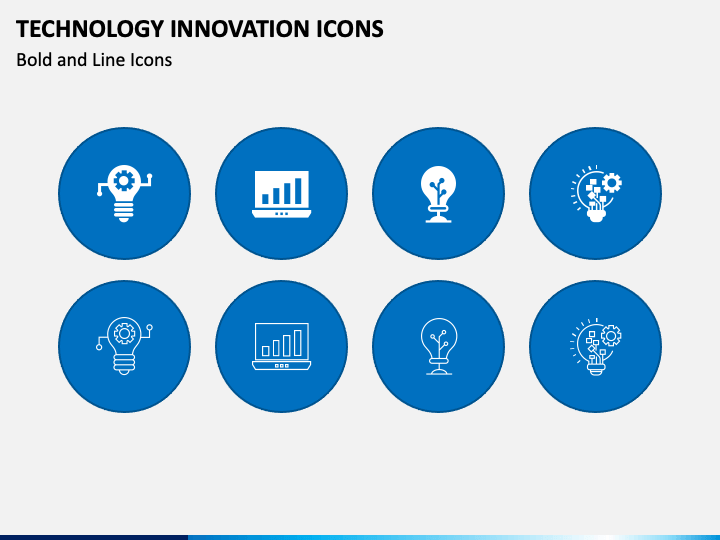 Technology Innovation Icons PPT Slide 1