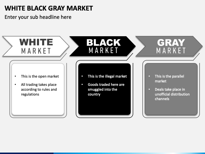 White Black Gray Market PPT Slide 1