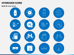 Hydrogen Icons PowerPoint Slide 1