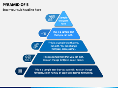 Pyramid of 5 PPT Slide 2