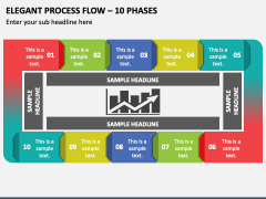 Elegant Process Flow - 10 Phases PPT Slide 1