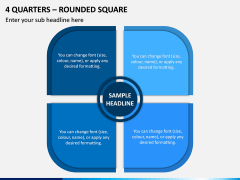 4 Quarters - Rounded Square PPT Slide 1