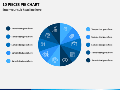 10 Pieces Pie Chart PPT Slide 1