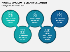 Process Diagram - 5 Creative Elements PPT Slide 1