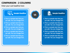 Comparison - 2 Columns PPT Slide 2