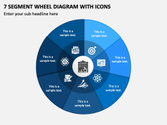 7 Segment Wheel Diagram with Icons PPT Slide 2