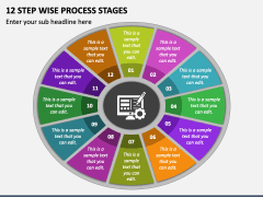 12 Step Wise Process Stages PPT Slide 2