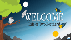 A Tale of Two Feathers Theme PPT Slide 1