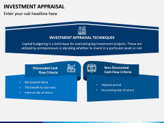 Investment Appraisal PPT Slide 1