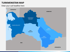 Turkmenistan Map PPT Slide 2