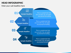 Head infographic free PPT slide 1