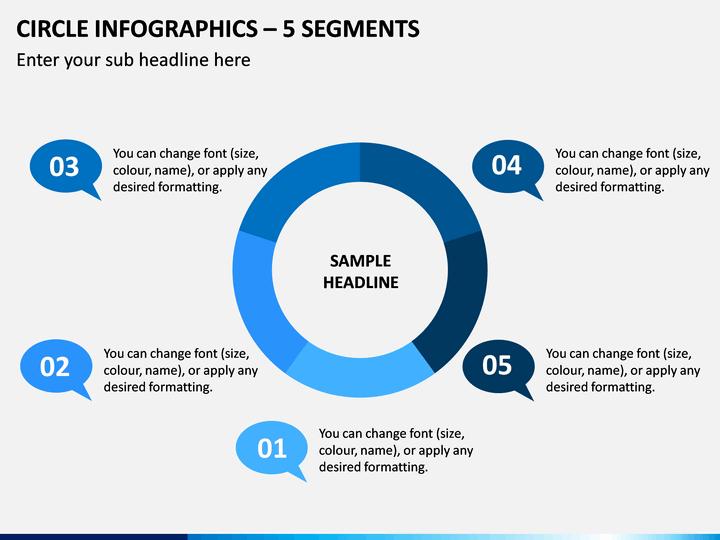 Circle Infographics – 5 Segments PPT Slide 1