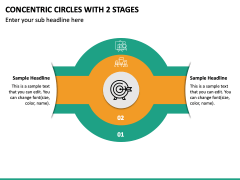 Concentric Circles With 2 Stages PPT Slide 2