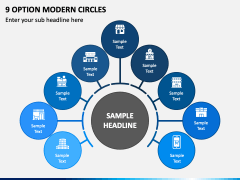 9 Option Modern Circles PPT Slide 1