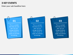 3 Key Events PowerPoint Template - PPT Slides