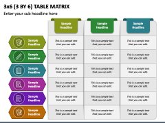 3 by 6 Table Matrix PowerPoint Template - PPT Slides