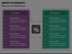 Merits Vs Demerits Animated Presentation - SketchBubble