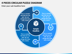 4 Pieces Circular Puzzle Diagram PPT Slide 1