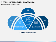 3 Cones In Semicircle - Infographics PPT Slide 1