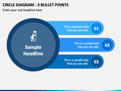 Circle Diagram - 3 Bullet Points PPT Slide 2