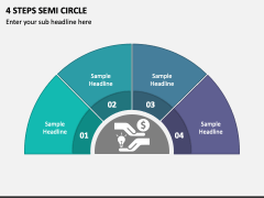 4 Steps Semi Circle PPT Slide 1