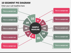 10 Segment Pie Diagram PPT Slide 1