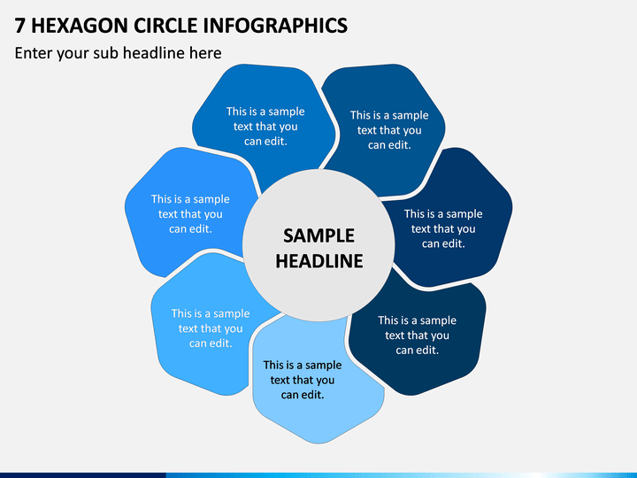 7 Hexagon Circle Infographics PPT Slide 1
